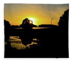 Sunset Silhouette Fleece Blankets