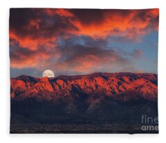 Sandia Mountains Fleece Blankets