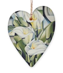 White Flower Holiday Ornaments