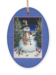 Winter Snowman Holiday Ornaments