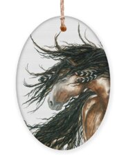Indian Horse Holiday Ornaments