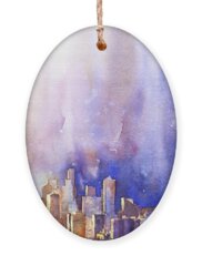 Wet Into Wet Watercolor Holiday Ornaments