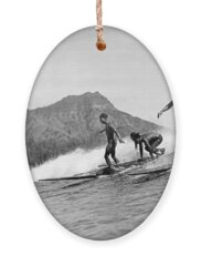 Surfing Holiday Ornaments