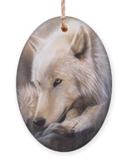 Arctic Wolf Holiday Ornaments