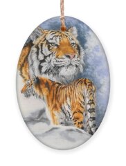 Tiger Cat Holiday Ornaments