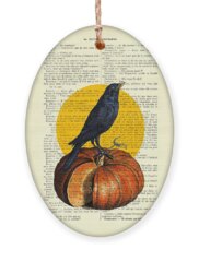 Fall Crows Holiday Ornaments
