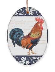 Male Chicken Holiday Ornaments