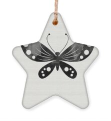 Black Butterfly Holiday Ornaments