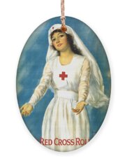 American Red Cross Posters Holiday Ornaments