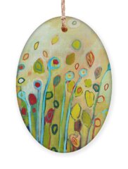 Floral Abstract Holiday Ornaments
