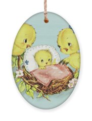 Baby Chick Holiday Ornaments