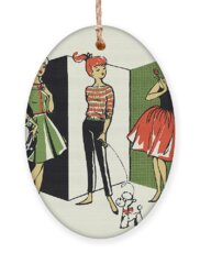 Poodle Skirt Holiday Ornaments