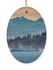 Olympic Mountains Holiday Ornaments