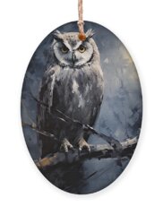 Great Gray Owl Holiday Ornaments