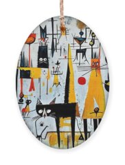 Picasso Style Holiday Ornaments