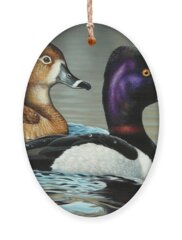 Diving Duck Holiday Ornaments