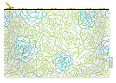 Abstract Flowers Zip Pouches
