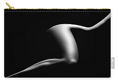 Black And White Nude Zip Pouches