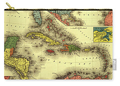 Puerto Rico Map Zip Pouches