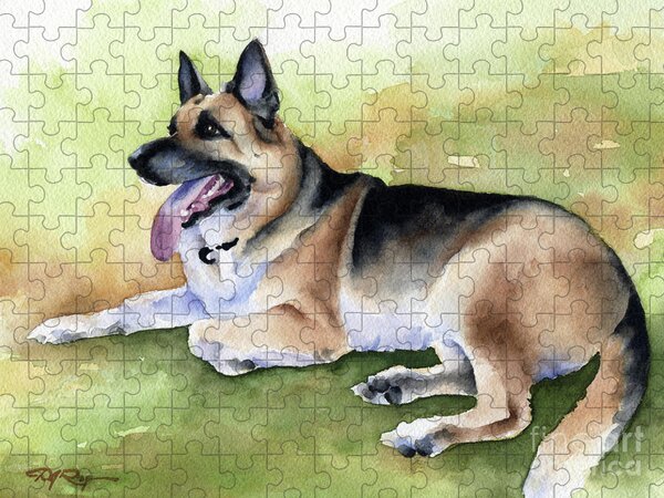 CVPuzzles German Shepherd Puppies 504 Piece Jigsaw Puzzle 16 X 20