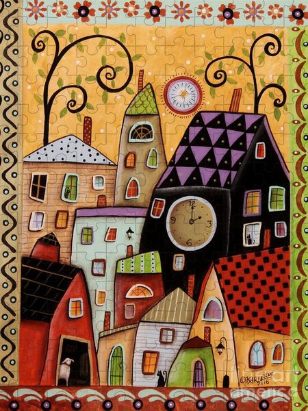 Educa (16296) - Karla Gerard: Blooming Village - 1000 pieces puzzle