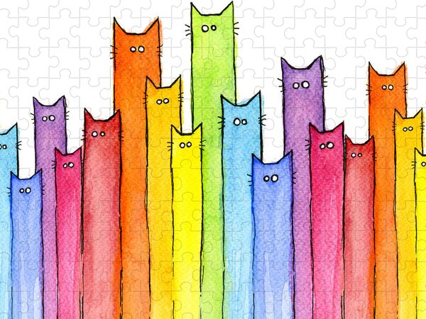 Puzzle XXL Pieces - Colorful Cat Grafika-F-32683 48 pieces Jigsaw Puzzles -  Cats - Jigsaw Puzzle