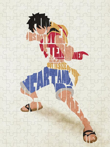 Funny Gift D Luffy Manga Monkey Anime Cute Gifts Jigsaw Puzzle