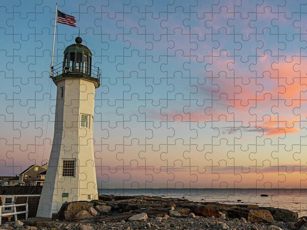 Night out at the Border Cafe in Harvard Square Cambridge Massachusetts  Square Jigsaw Puzzle by Toby McGuire - Toby McGuire - Artist Website