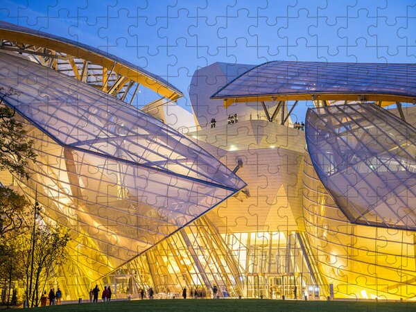 France, Paris, Boulogne, Ville De Paris, Bois De Boulogne, Louis Vuitton  Foundation Building (architect Frank Gehry) Poster