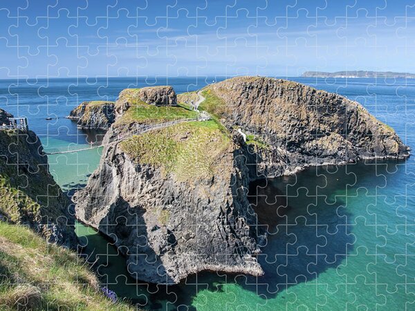 Forever Green Carrick-a-Rede Northern Ireland Jigsaw Puzzle by B Knapp  - Fine Art America