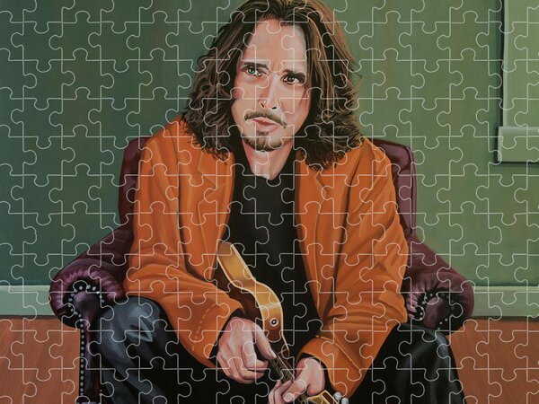 Mark Knopfler Painting Jigsaw Puzzle by Paul Meijering - Pixels Puzzles