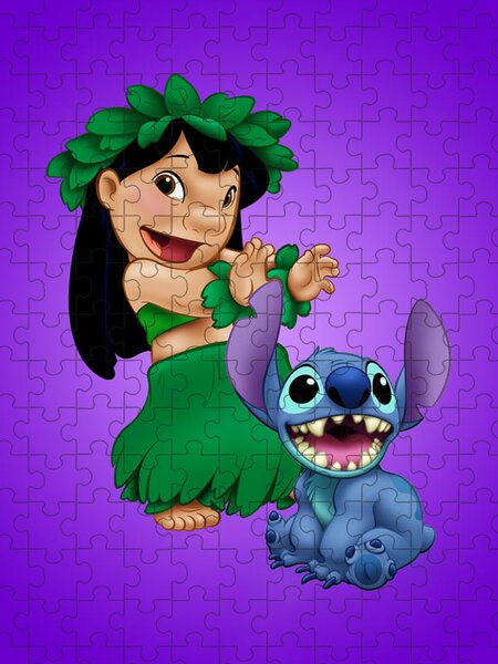 Disney Lilo and Stitch Sitting Jigsaw Puzzle by Kairi Fox - Pixels