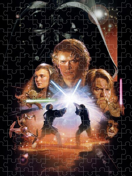 Star Wars Original Trilogy 3 in 1 Panoramic Puzzle Set 211 Total Pieces 