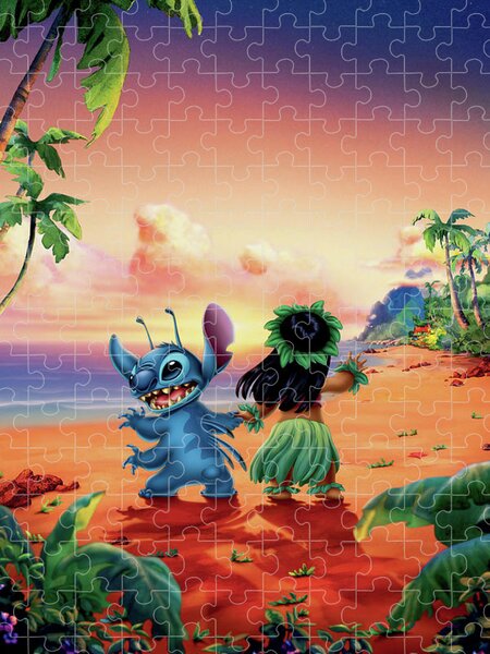 Disney Jigsaw Puzzle 1000 Pieces Lilo & Stitch Hawaiian Sunset New