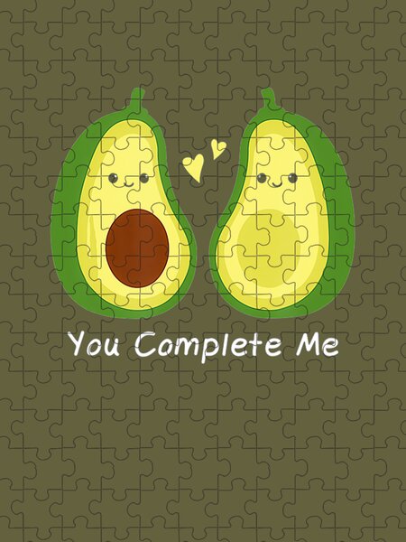 You Complete Me Metallic Puzzle Pieces Card