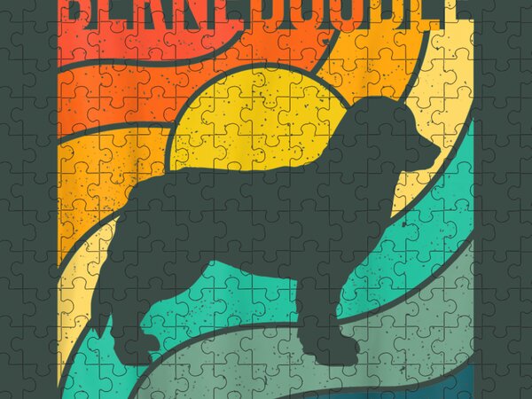 Bernedoodle Dog Puzzle with Photo Tin