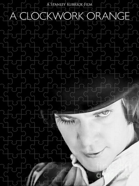 STANLEY KUBRICK watercolor portrait Jigsaw Puzzle by Fabrizio