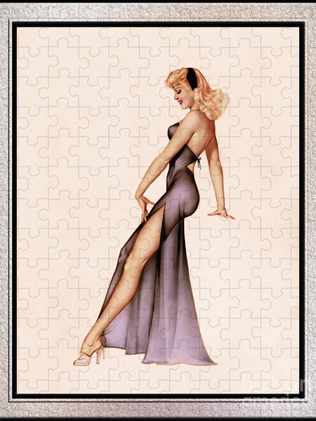 Xzendor7 Custom Art Jigsaw Puzzles - Esquire Calendar Girl 1946 by Alberto Vargas Pin-up Wall Art Decor