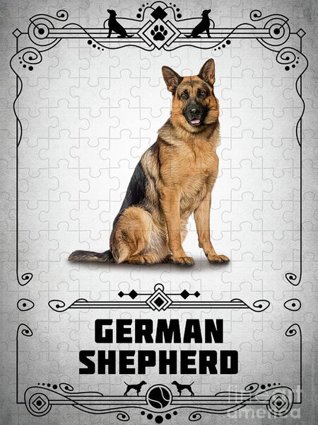 Loki German Shepherd Jigsaw Puzzle by Erika Kaisersot