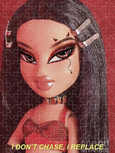 Y2k Aesthetic Pink Bratz Doll Jigsaw Puzzle by Price Kevin - Fine