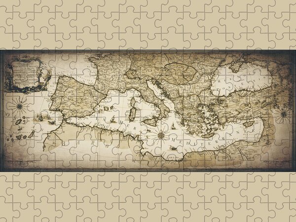 Vintage world map in latin Mappe Monde Jigsaw Puzzle by Vintage  Collectables - Pixels