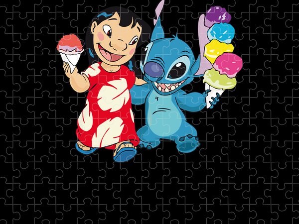 Stitch And Lilo Stitch Angel Love Jigsaw Puzzle for Sale by olmera