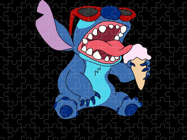 Disney Lilo and Stitch Sitting Jigsaw Puzzle by Kairi Fox - Pixels