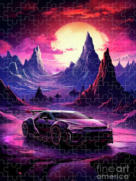 Chinese papercut style 136 Renault Clio car Jigsaw Puzzle by Clark Leffler  - Fine Art America