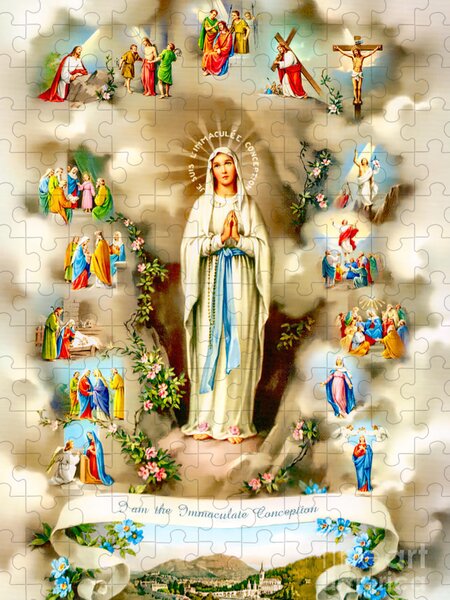Our Lady Of Lourdes Jigsaw Puzzles - Fine Art America