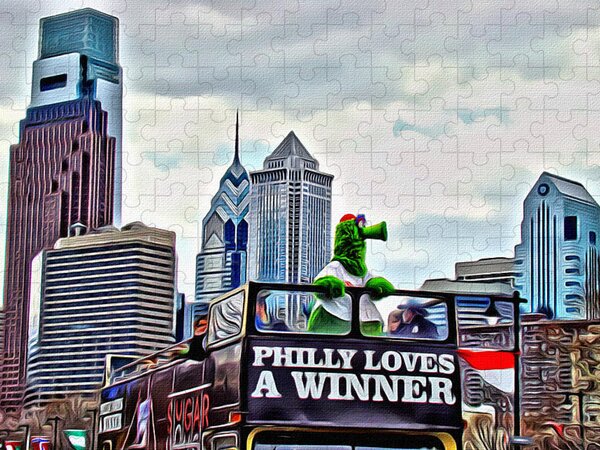 Phillie Phanatic Philadelphia Phillies Jigsaw Puzzle by Geraldine Myszenski  - Pixels
