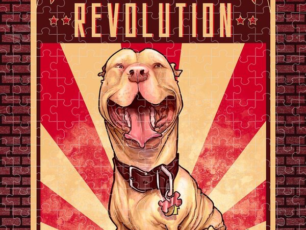 https://render.fineartamerica.com/images/rendered/search/flat/puzzle/images/artworkimages/medium/3/pit-bull-revolution-canine-caricatures-by-john-lafree.jpg?&targetx=0&targety=-125&imagewidth=1000&imageheight=1000&modelwidth=1000&modelheight=750&backgroundcolor=F8C580&orientation=0&producttype=puzzle-18-24&brightness=124&v=6