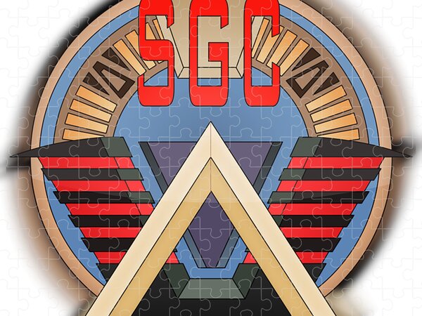 3d printed SGC logo " stargate command logo " paintable model 