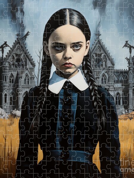 Jigsaw Puzzle, Wednesday Addams and Enid, 45 pieces