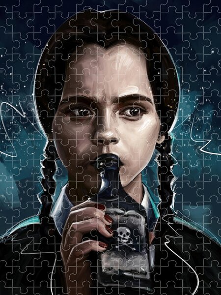 Jigsaw Puzzle, Wednesday Addams and Enid, 45 pieces